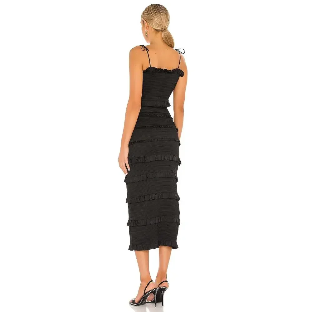 V. Chapman The Lily Midi-Length Dress Sleeveless in Black Size 10 NWT - Picture 2 of 15